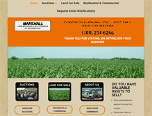 Tablet Screenshot of marshallauction.com